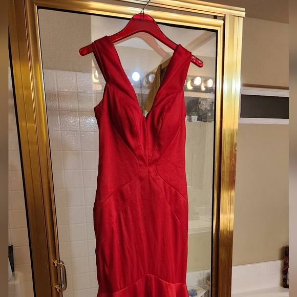 Scuba Off The Shoulder Gown - Picture 1 of 5